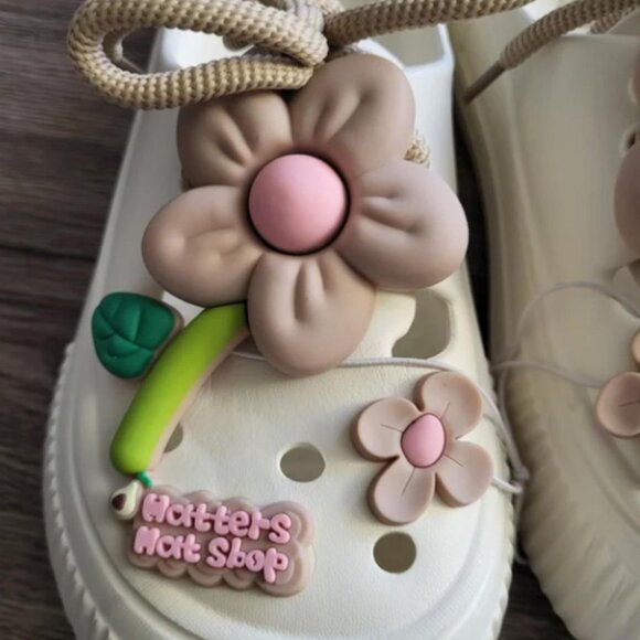 Cream and White Clogs - Picture 5 of 7